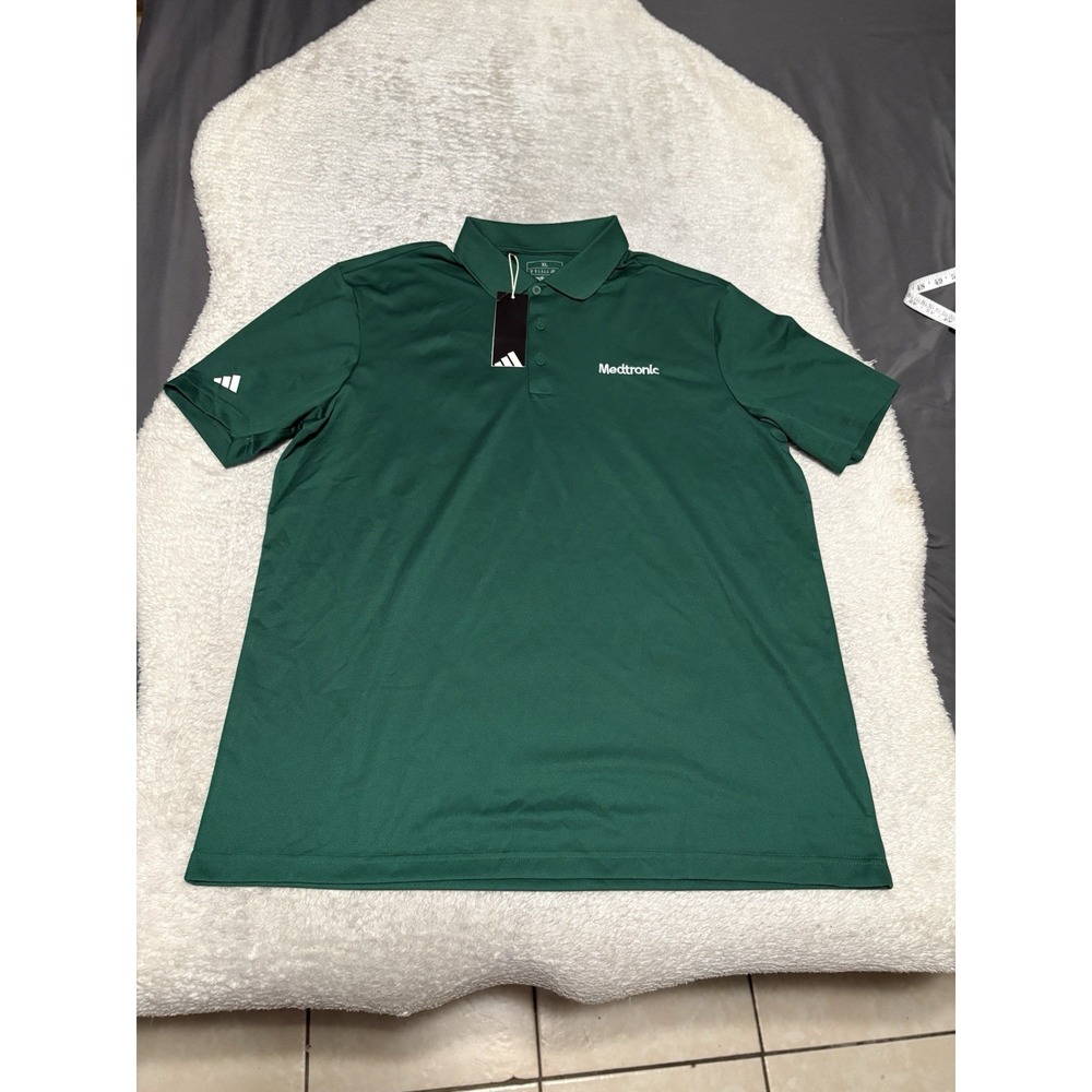 New Adidas Men's Green Golf Performance Polo Shirt Size XL NWT Logo